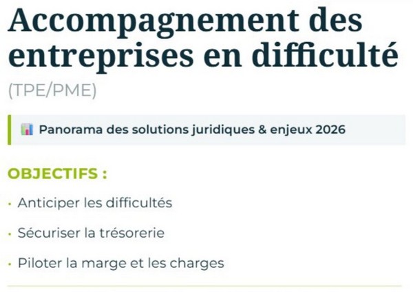 Accompagner les entreprises en difficulté financière