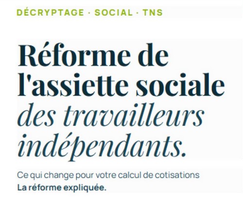 Réforme cotisations TNS